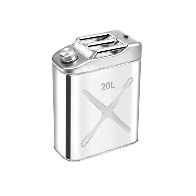 KASDIUM Jerigen Besi 10L 20L Jerigen Army 304 Stainless Steel Tangki Bensin Jerry Can Anti Karat