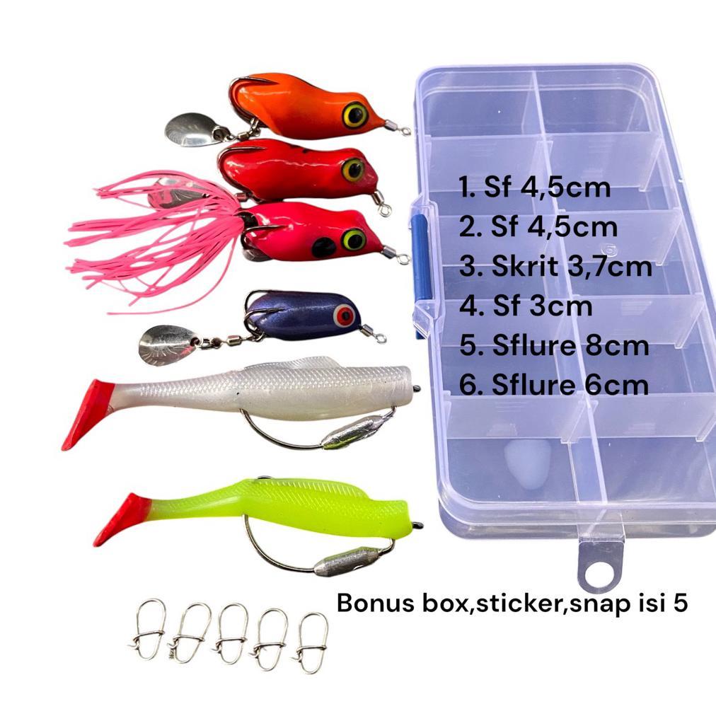 soft frog 1 set box murah | umpan casting gabus  | sofrog  | Paket sofrog | soft lure DISKON