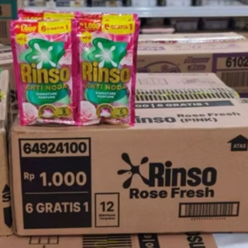 Rinso Cair Liquid Renceng Kemasan 1000 (1 Dus 112 Sachet)