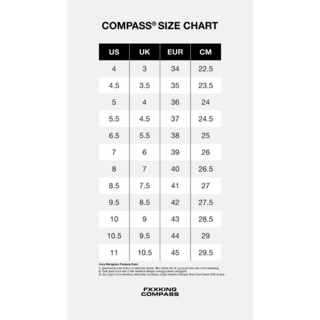 Compass Retrograde High Decon Black White Size 43