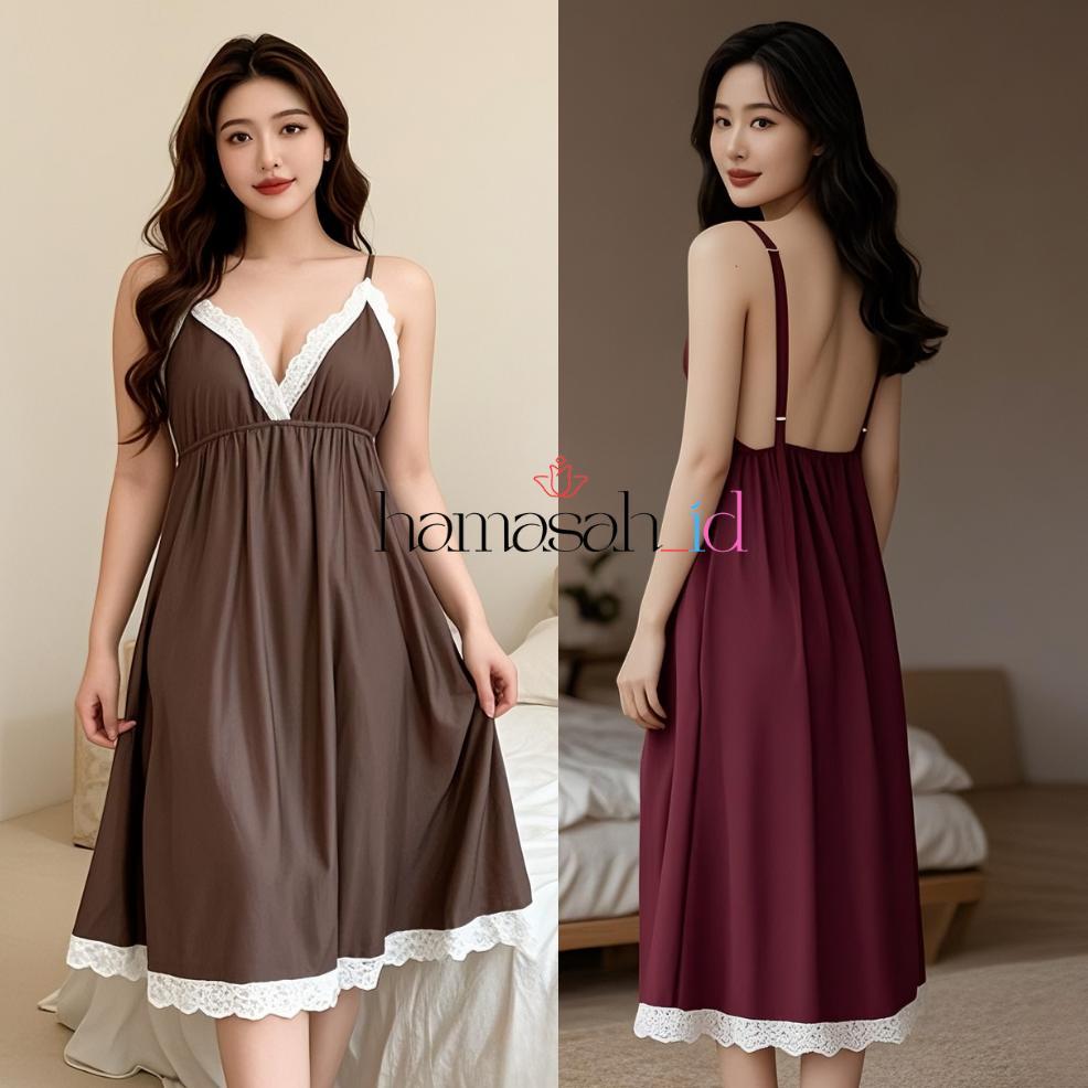 Trending Baju Tidur Wanita Dewasa Terbaru - Adelia Dress Tidur Wanita - Ukuran M - Xxl - Hamasah Id 