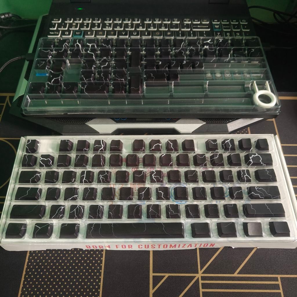 Keycaps Lightning Patterni Version Cherry Profile IMD-Tech Keycap Set for Keyboard