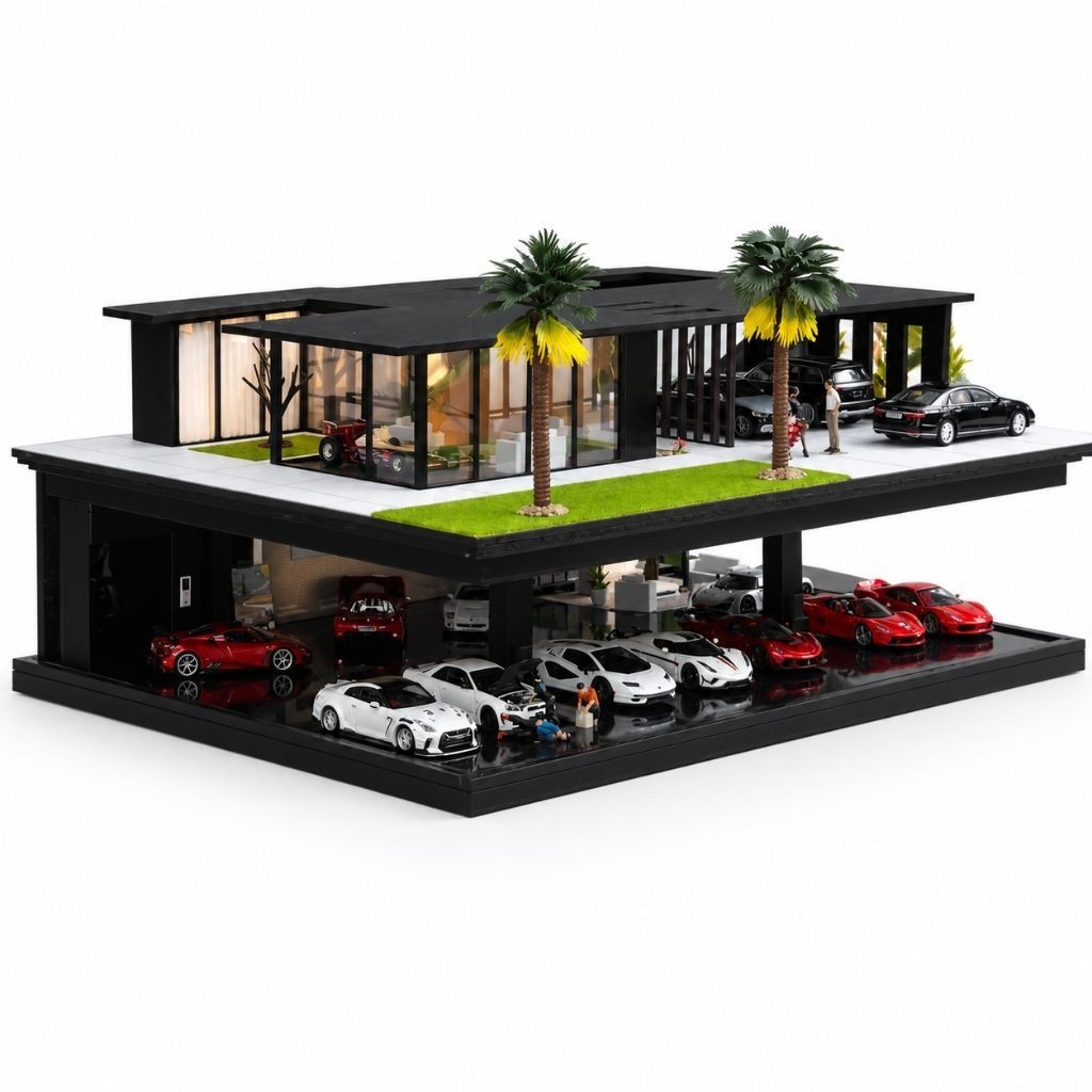 Yole Diorama Rumah Basement 1:64 / Miniatur Rumah