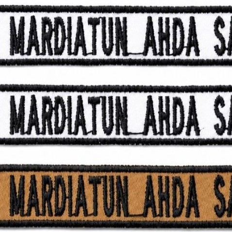 Nama Sekolah (name tag)Bordir