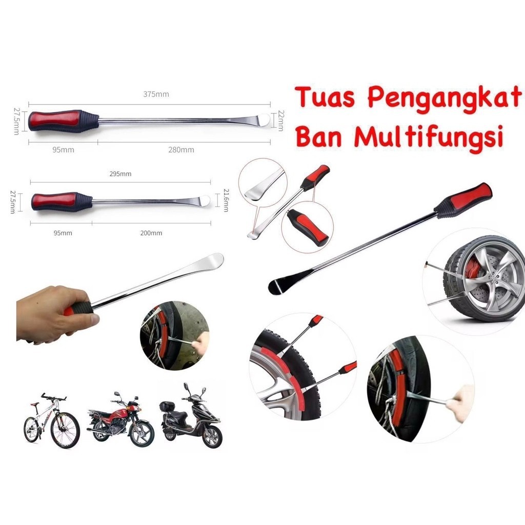 Tuas Pengangkat Ban Sepeda Motor Mobil Alat Perbaikan Pengikis Ban Motor Mobil Multifungsi