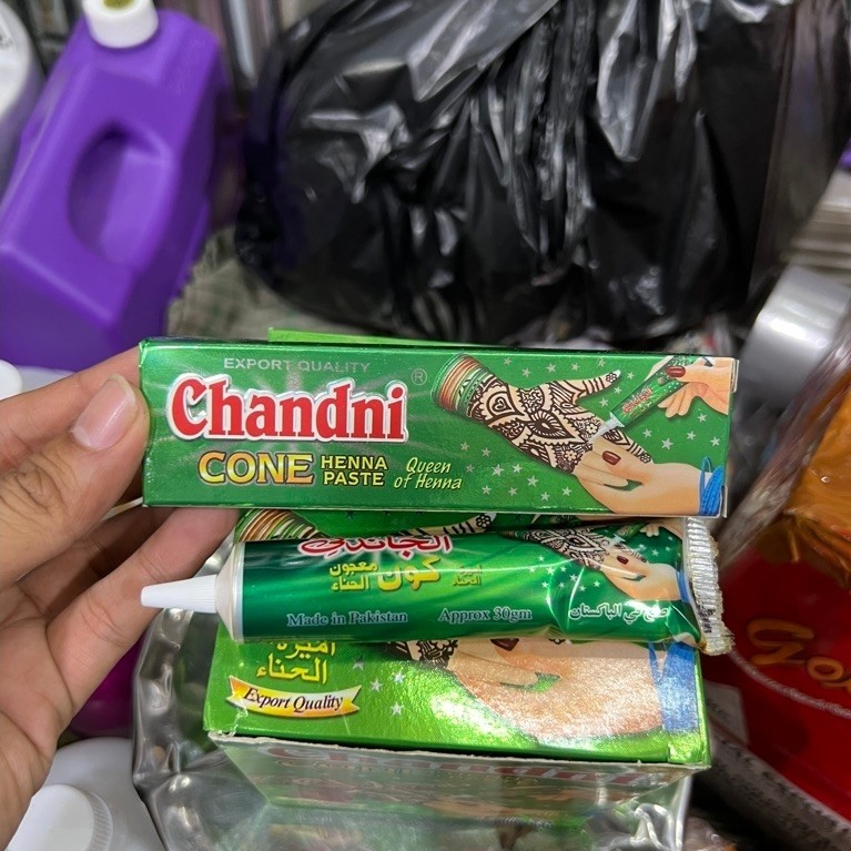 Chandni cone henna paste besar/pacar