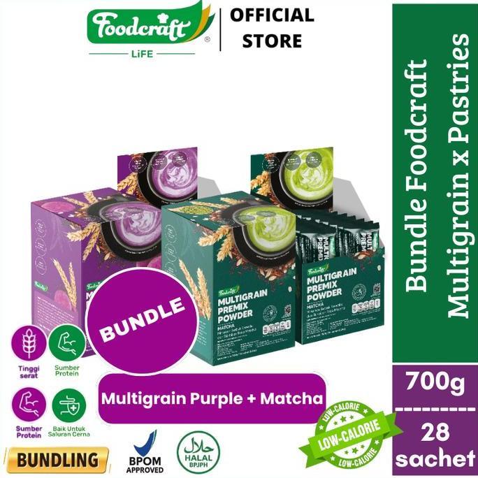 (Bundle) Foodcraft Premix Multigrain Powder Serbuk Sereal Nutrisi