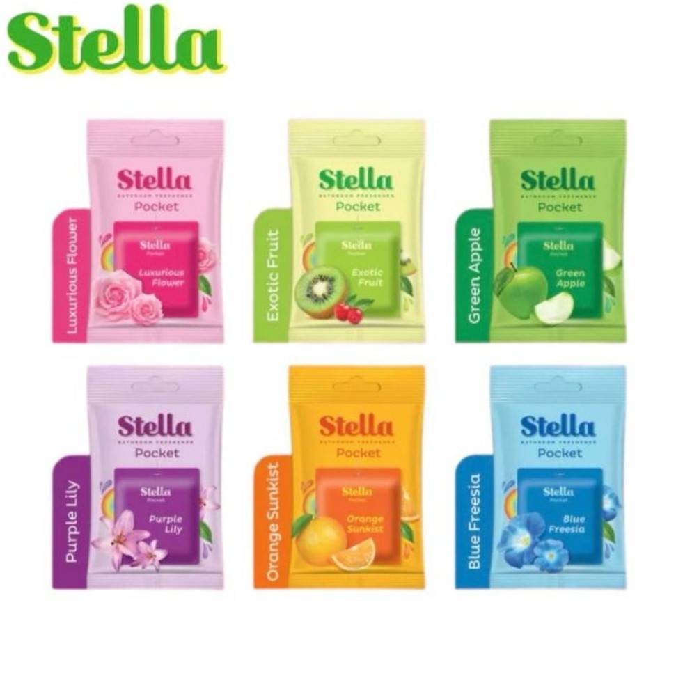 Stella Pocket Bathroom 10gr - Slim Gel Technology, Aroma Segar, Tahan Lama