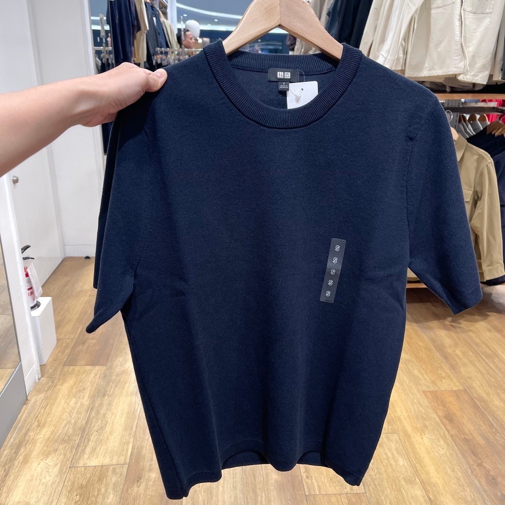 Tshirt Uniqlo Man Milano Rib 69 Navy