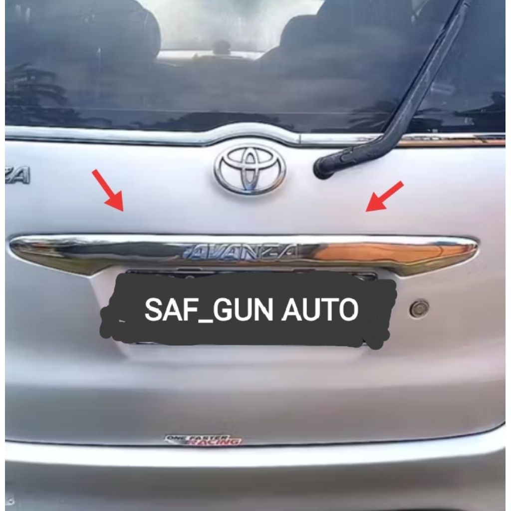 LIST TRUNKLID PINTU BAGASI BELAKANG TOYOTA AVANZA LAMA ( 2004-2011 ) WARNA CHROME