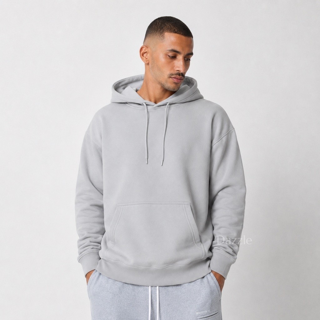 DAZZLE | HOODIE POLOS MISTY COTTON FLEECE UNISEX PRIA WANITA.