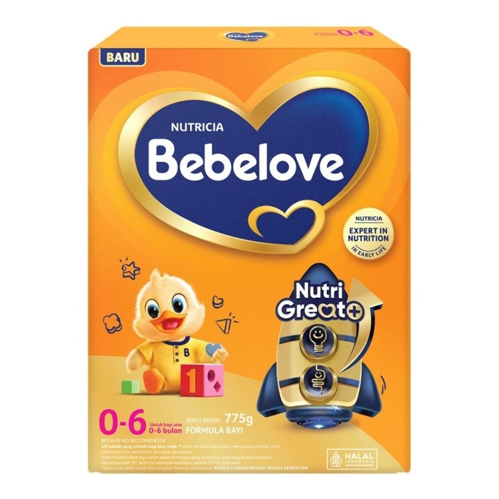 Bebelove susu formula 0-6 Bulan 775gr