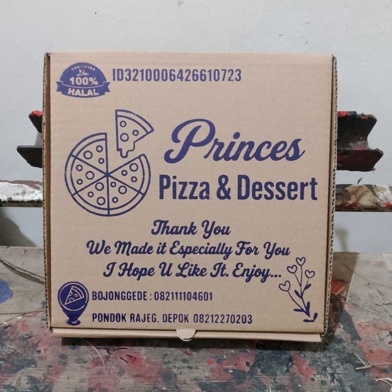 BOX PIZZA CUSTOM SIZE 25X25