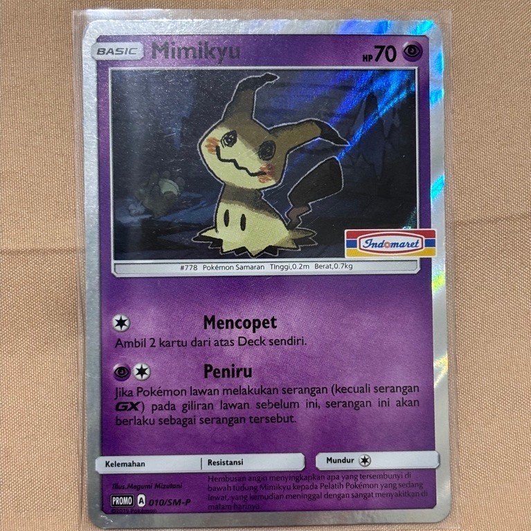 Kartu Original Pokemon TCG Indonesia Mimikyu Indomaret plus BONUS tapulele
