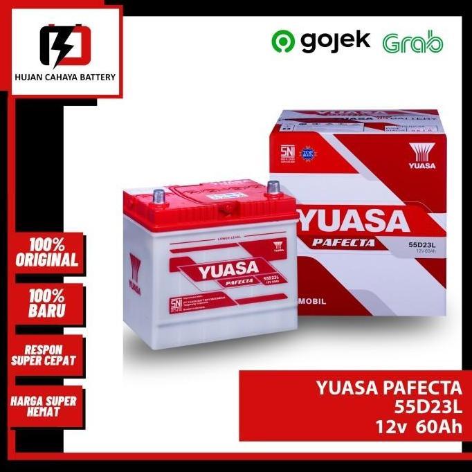 Aki Mobil YUASA PAFECTA 55D23L / 55D23L/55D23L-Aki KIJANG INOVA BENSIN