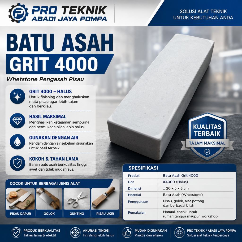 Asahan Batu Alam Pengasah Pisau Tajam Seper Halus - Batu Asahan Pisau Paling Bagus Ukuran 20x5x3