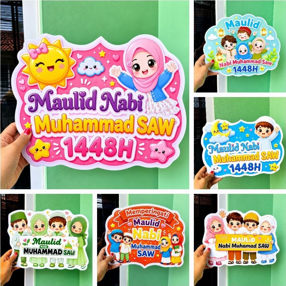READY BOARD STEROFOAM MAULID NABI PAWAI HIASAN MAULID NABI