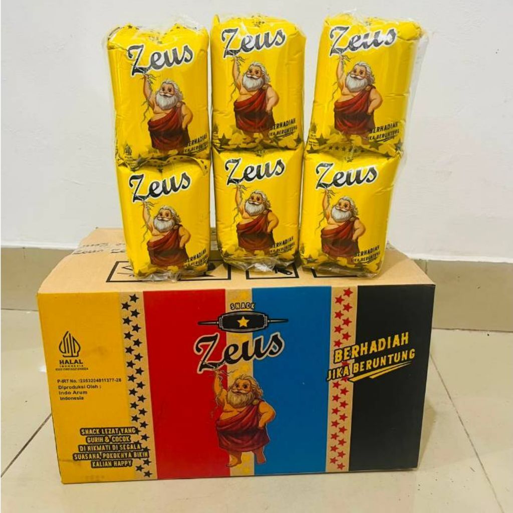 Snack Ciki Zeus Berhadiah Uang 1 Bal Isi (10pcs) Jika Beruntung