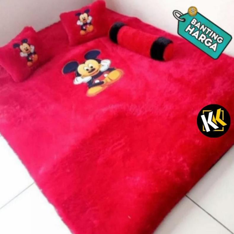 Surpet Karakter Full Set | Kasur Lantai Bulu Rasfur Tebal | Kasur Karpet Murah