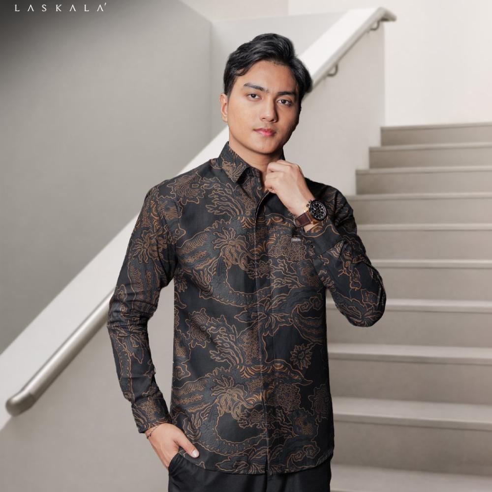 ORIGINAL LASKALA BATIK PREMIUM GUNTUR KEMEJA BATIK PRIA SLIMFIT LENGAN PANJANG