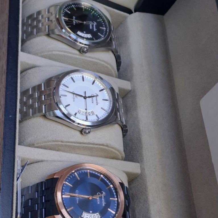 Jam tangan pria dan wanita Alexandre Christie AC 8674 MD/LD Stainless Steel Original