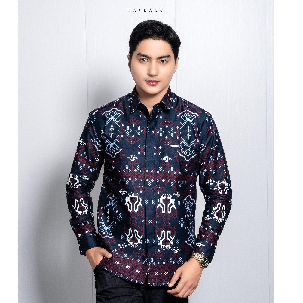 ORIGINAL LASKALA BATIK PREMIUM SUMBA KEMEJA BATIK PRIA SLIMFIT LENGAN PANJANG