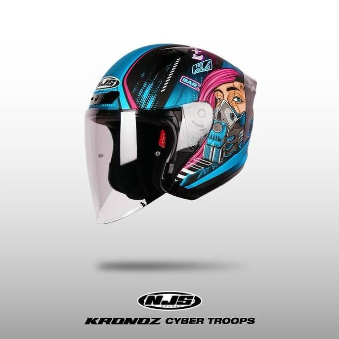 NJS KRONOZ CYBERTROOPS -  Helm Half Face | NJS Kronoz | Kronoz | Kronoz Motif | Kronoz Ori | NJS | S
