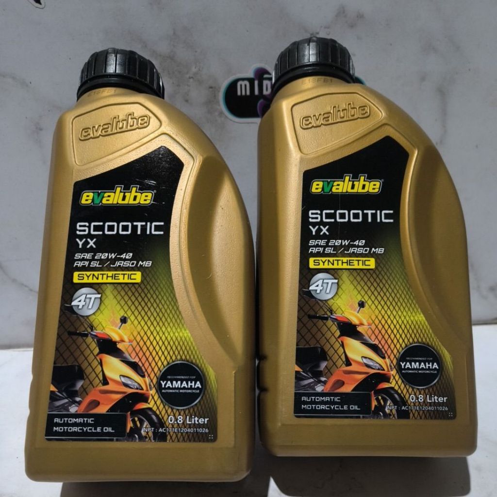 Oli Motor Matic Evalube Scootic YX 20W-40 800ml - Perlindungan Mesin Optimal
