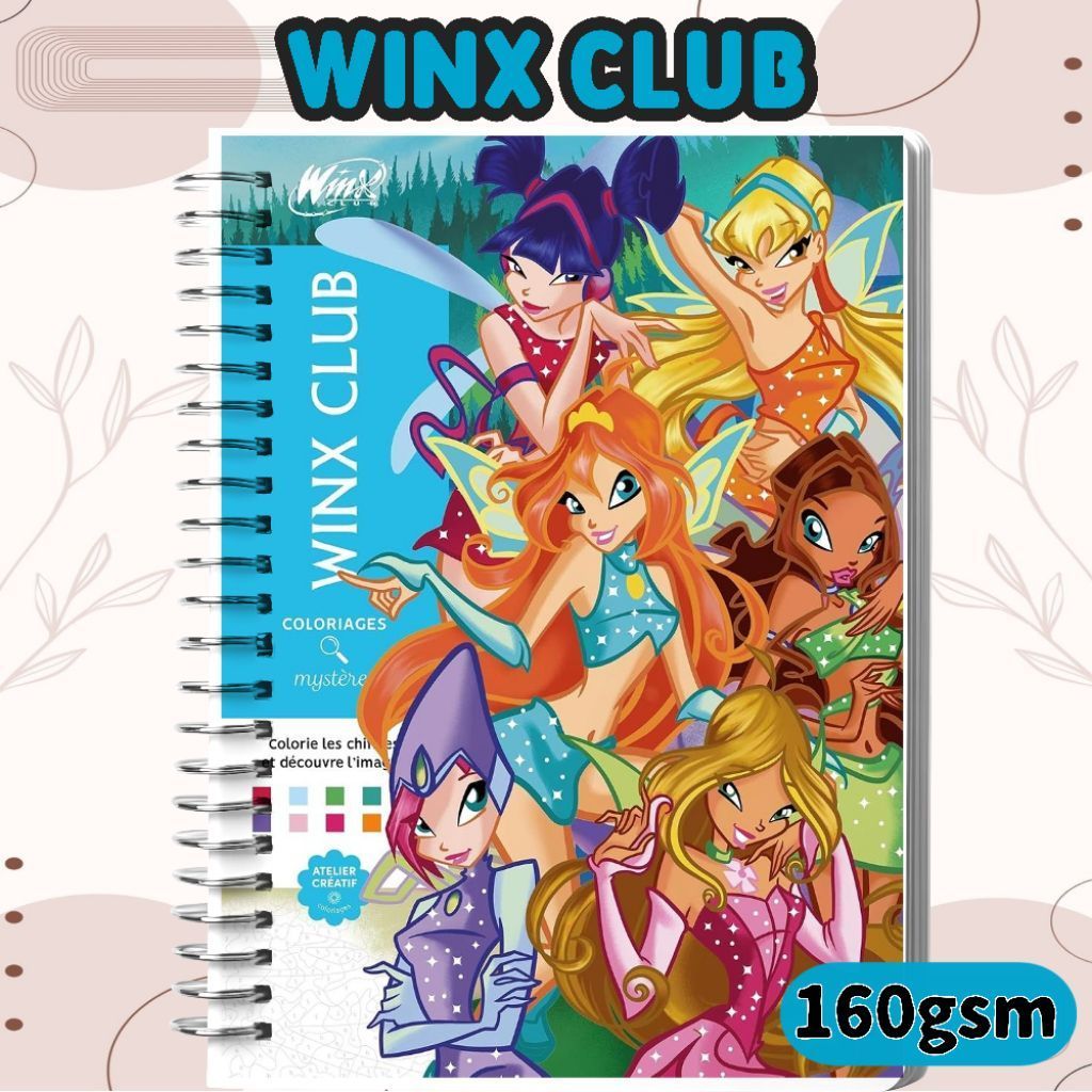 Buku Mewarnai Misteri Tersembunyi / Mystery Coloring Book Color by Number Dewasa & Anak Winx Club 16