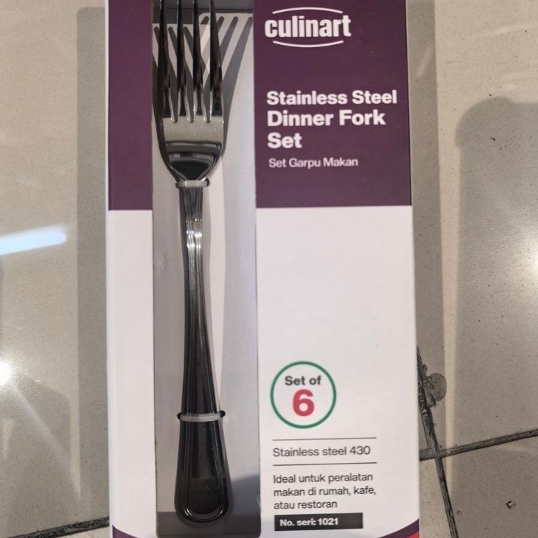 6PC CULINART SENDOK MAKAN. SENDOK MAKAN PREMIUM. SENDOK MAKAN SET. SENDOK MAKAN TEBAL. SENDOK GARPU 