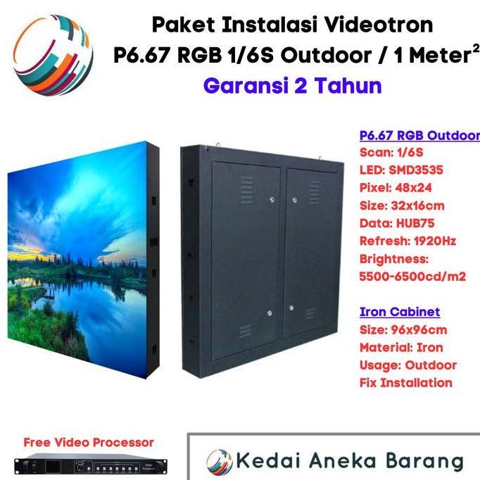 PAKET LED VIDEOTRON P6.6 P6 OUTDOOR KABINET CABINET IRON BESI 96X96 KAB79