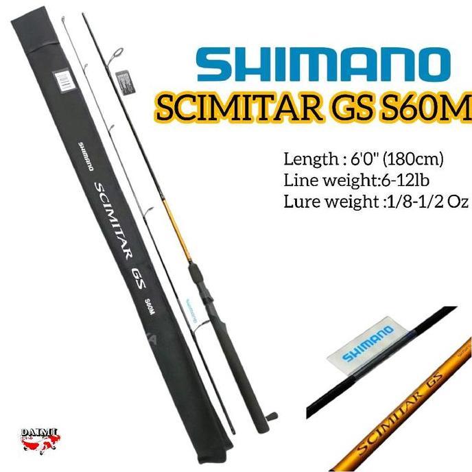 Joran Shimano SCIMITAR GS S60M 180cm 6-12lb Joran Pancing Galatama Series