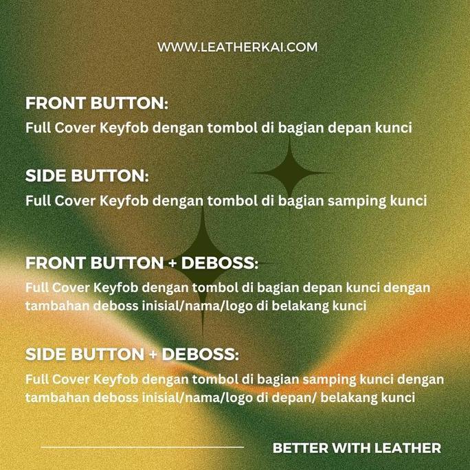Rda - Sarung Kunci Mobil Kulit / Leather Car Key Cover - Italian Leather