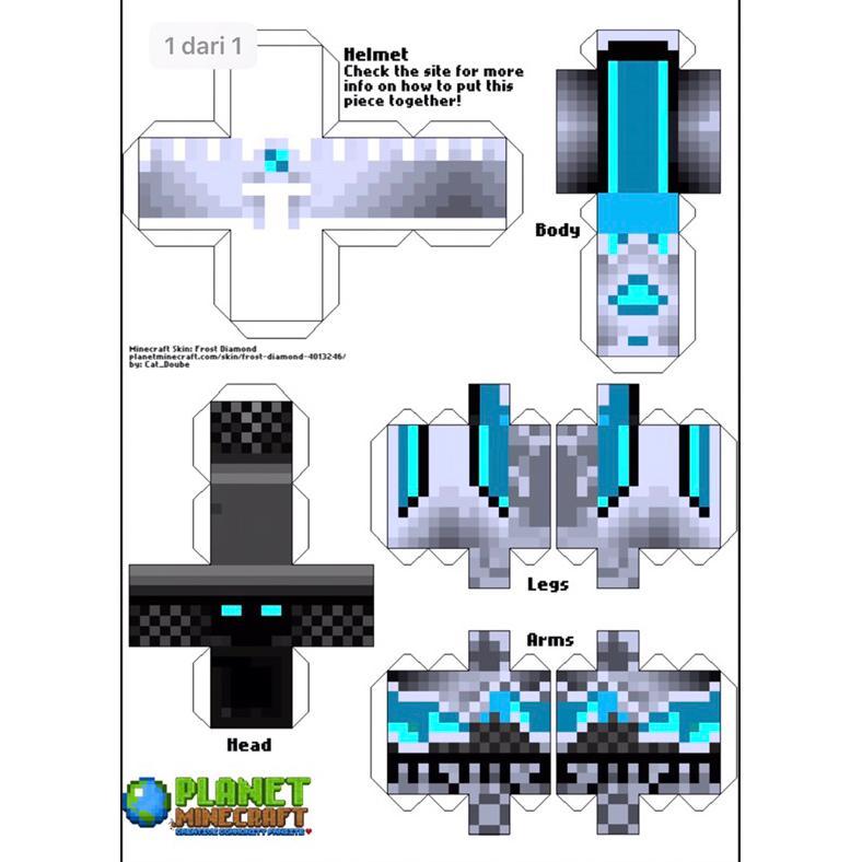 DIY Pola Papercraft Minecraft Pocket Edition High Quality Resolution banyak pilihan