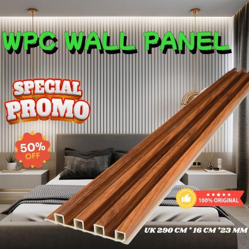 3M/2.9M/WOOD PANEL WPC KISI KISI KAYU WALL PANEL PVC MOTIF KAYU WALLPANEL PVC 3D/ WPC WALL PANEL/WPC