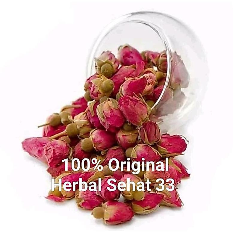 Teh Bunga Mawar Kering Organik Premium 100Gr Rose Buds Flower Tea Praktis