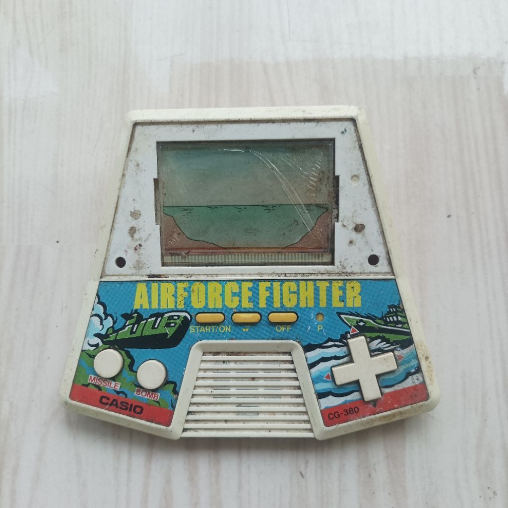 Vintage Original Casio Game Watch Gimbot Air Force Fighter