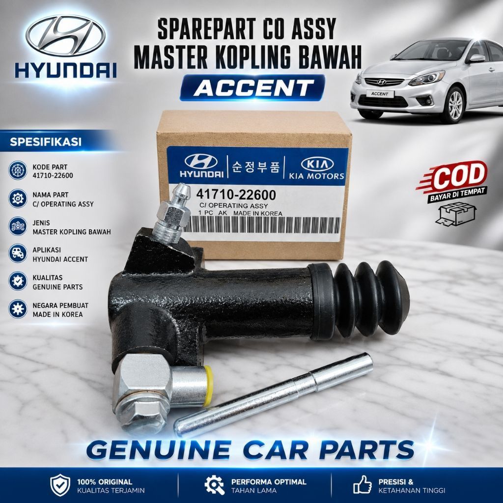 MASTER KOPLING BAWAH HYUNDAI ACCENT C/O OPERATING ASSY 41710-22600 GENUINE PARTS