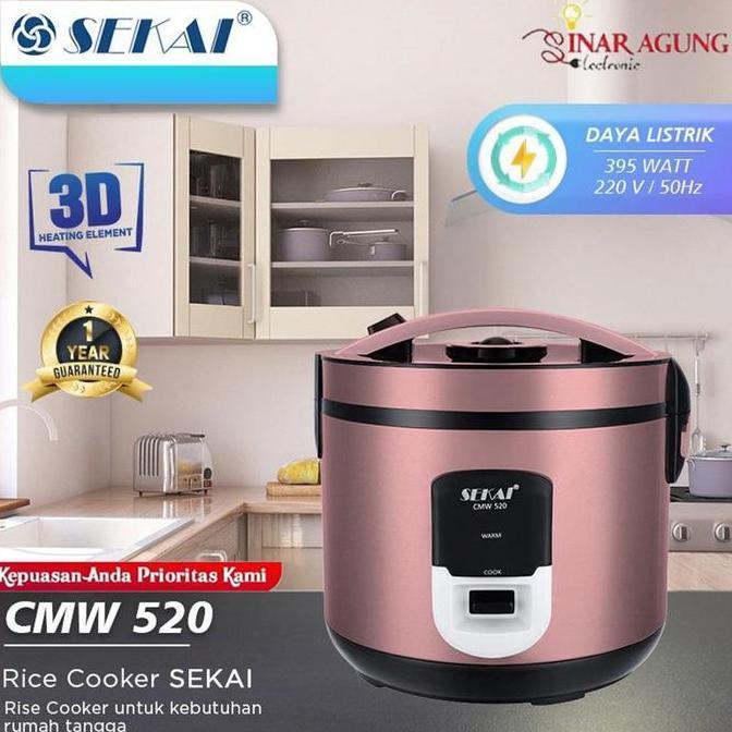 LOGPEF SEKAI CMW520 / CMW-520 RICE COOKER 1.8L ROSEGOLD - GARANSI RESMI