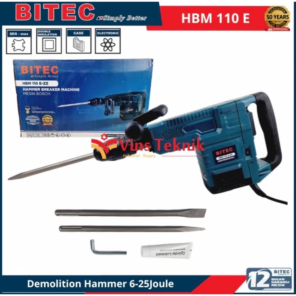 Jack hammer  10 KG BITEC DEMOLITION JACK HAMMER  BITEC HBM 110E