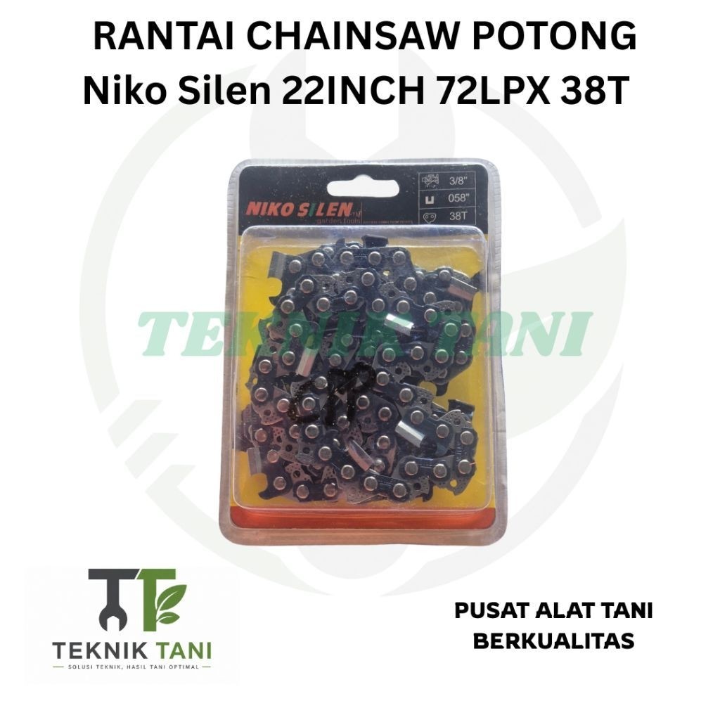 Rantai Chainsaw Potong Niko Silen 22INCH 72LPX 38T