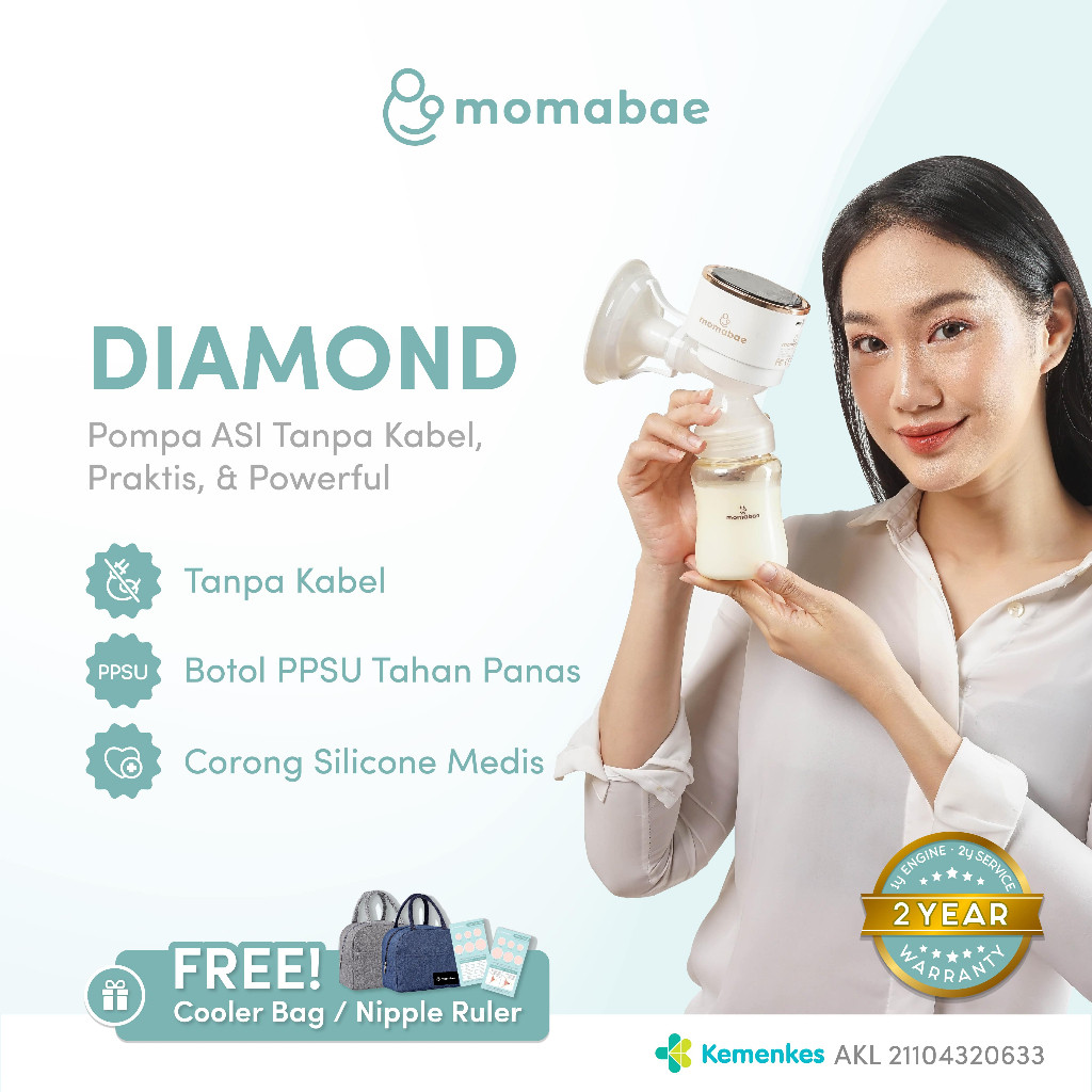 MOMABAE - DIAMOND Elektrik / Breast Pump Electric / Pumping ASI Elektrik Portable