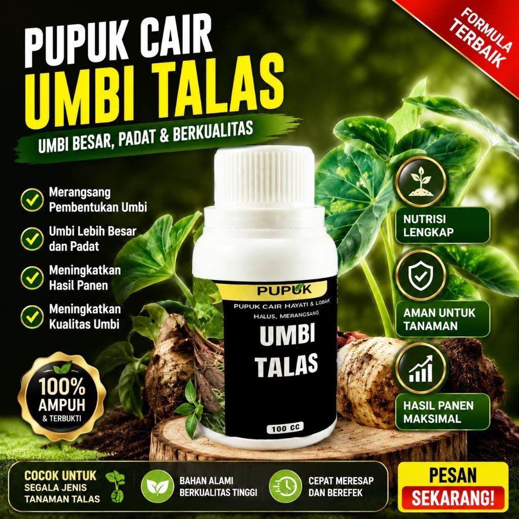 Pupuk Ubi Talas Penyubur & Pembesar Ubi Talas Booster Ubi Talas Perangsang Akar & Umbi Lebih Besar