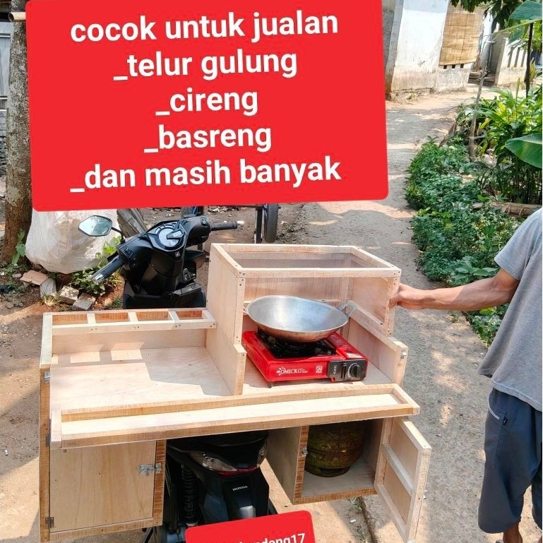 Termurah gerobak cilung / cireng / basreng / gerobak motor keliling