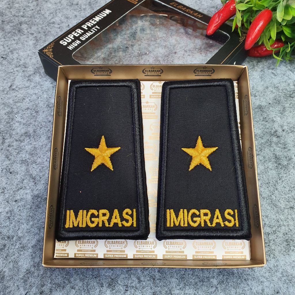 Pangkat Imigrasi 4C Full Bordir Terbaru Super Premium High Quality Atribut Imipas Imigrasi Kemenimip