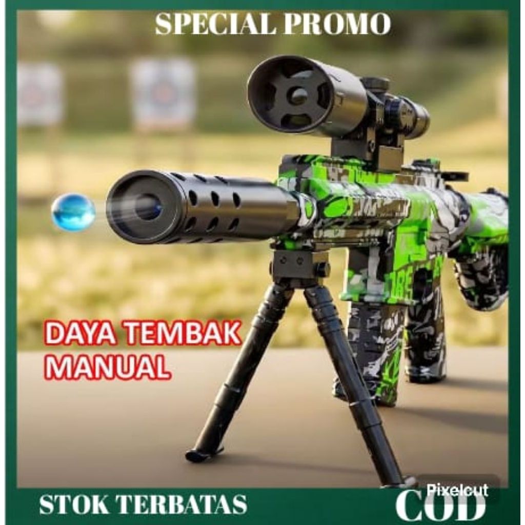 MAINAN PISTOL PISTOLAN TEMBAK TEMBAKAN  ANAK LAKI LAKI PELURU BUSA SNIPER NERF BULLET AWM MURAH/MAIN