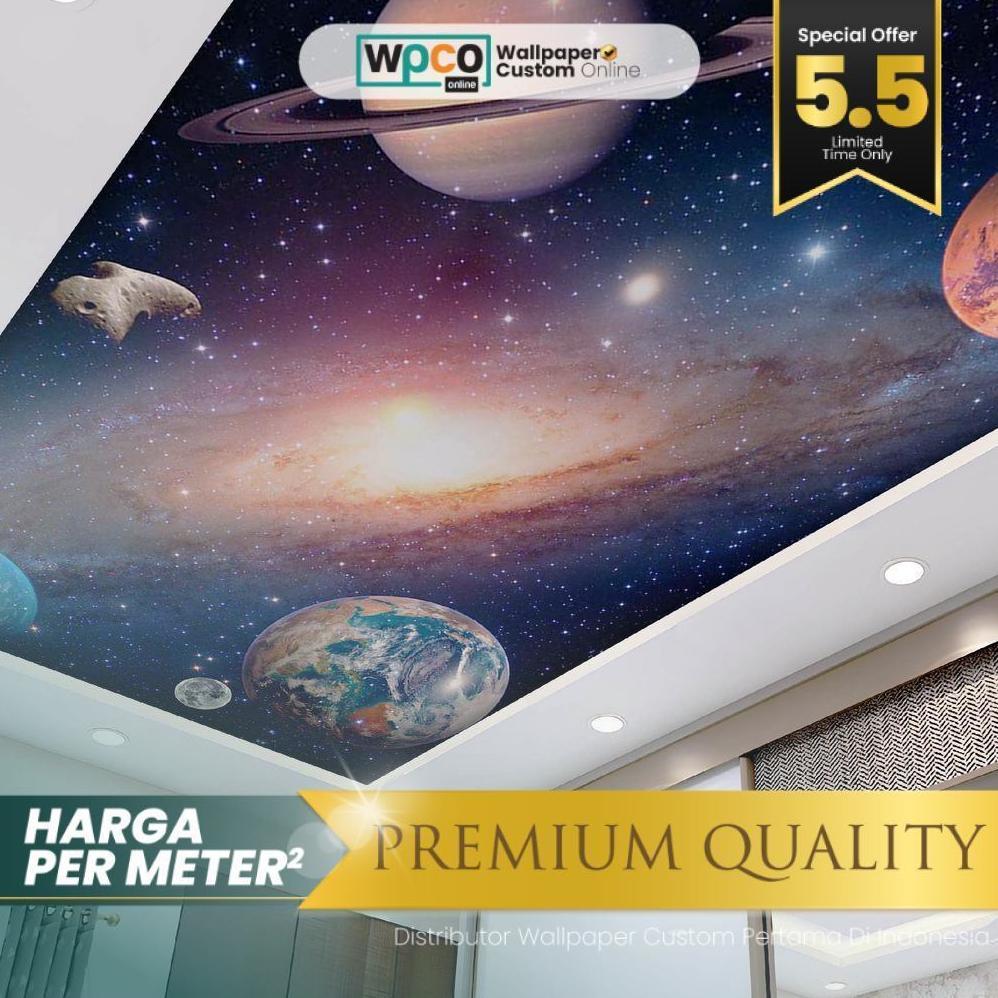 [RJK] Wallpaper Plafon Kamar Tidur Gambar Luar Angkasa High Quality Premium