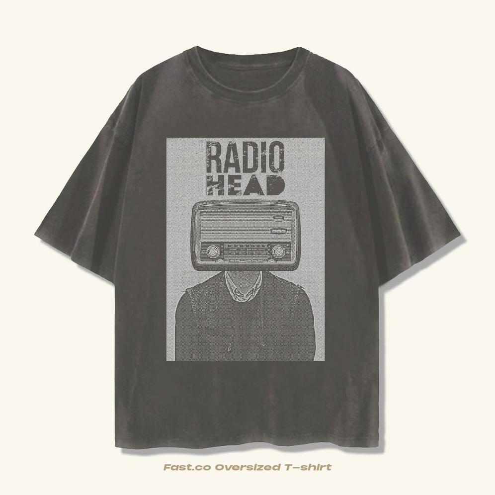 ORIGINAL Radiohead Band Vintage Oversized Tshirt - Kaos Baju Band Oversize 2026