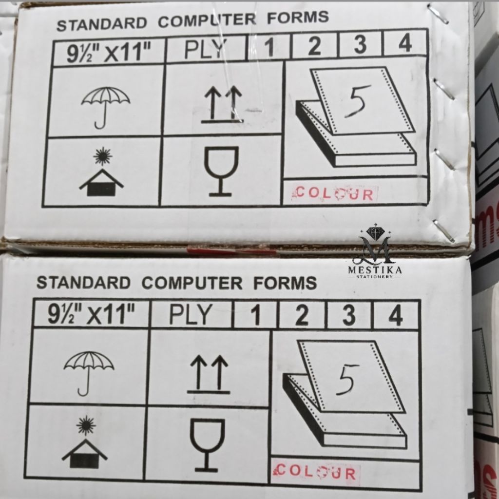[250 SET] KERTAS NCR COMPUTER FORMS KECIL 5 PLY WARNA