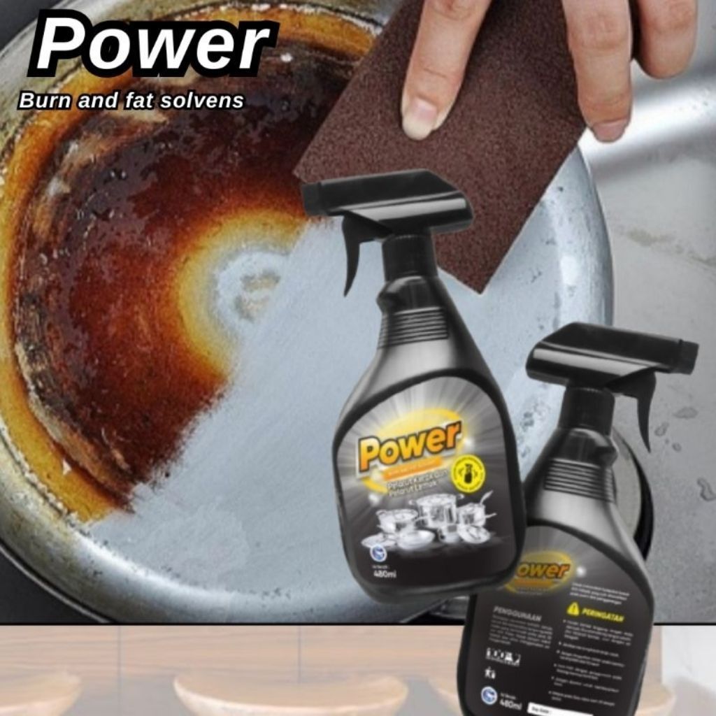 POWER DEGREASER BURN penghilang kerak pembersih wajan gosong power black my way